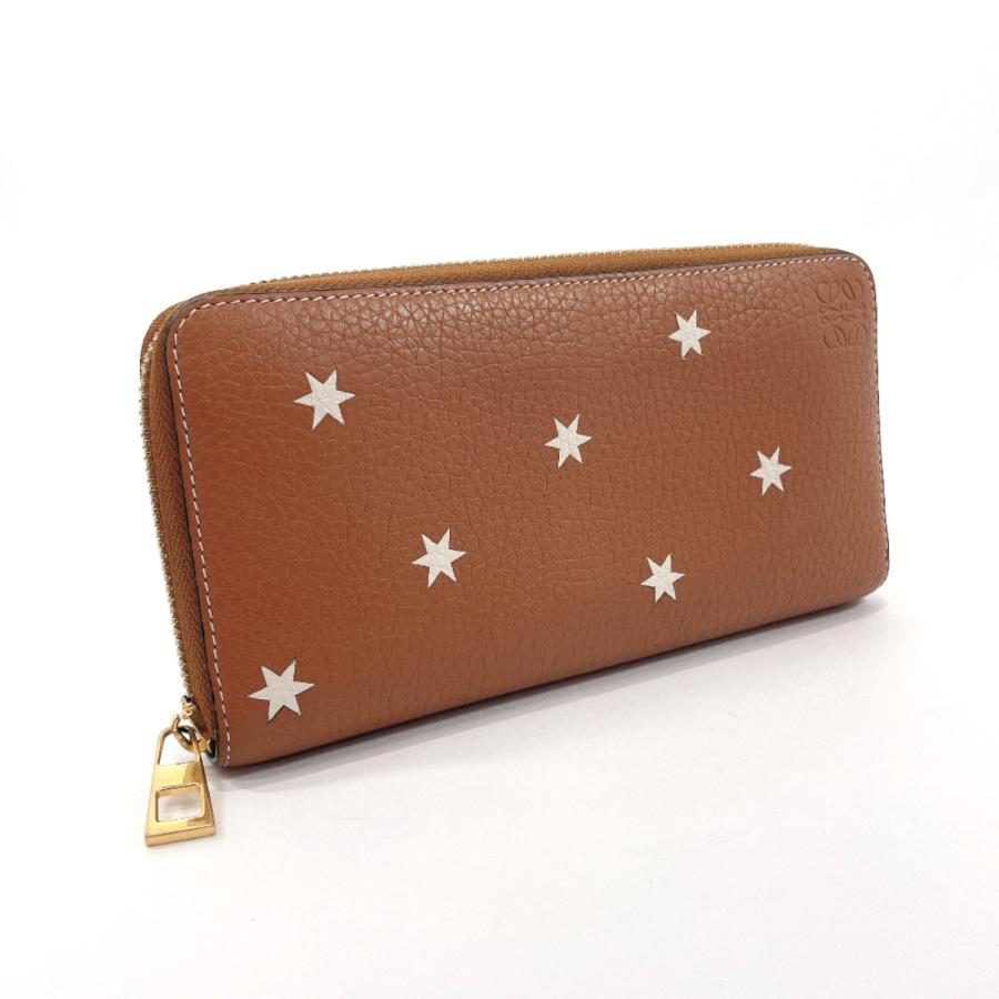 LOEWE（ロエベ） 長財布 スター アナグラム ラウンドファスナー レザー