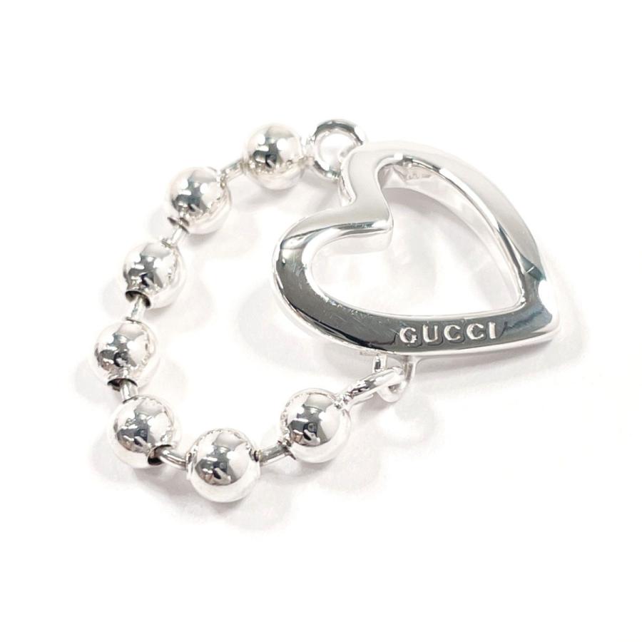 GUCCI（グッチ） 9号 リング・指輪 ハート ボールチェーン シルバー925
