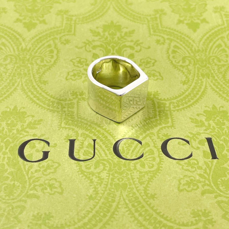 GUCCI（グッチ） 11号 リング・指輪 スクエア シグネット シルバー925