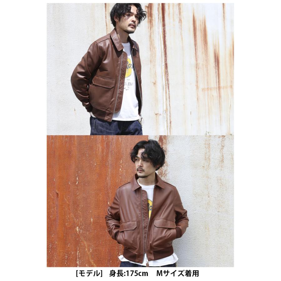 本革 レザー メンズ ブラック ブラウン A2フライトジャケット