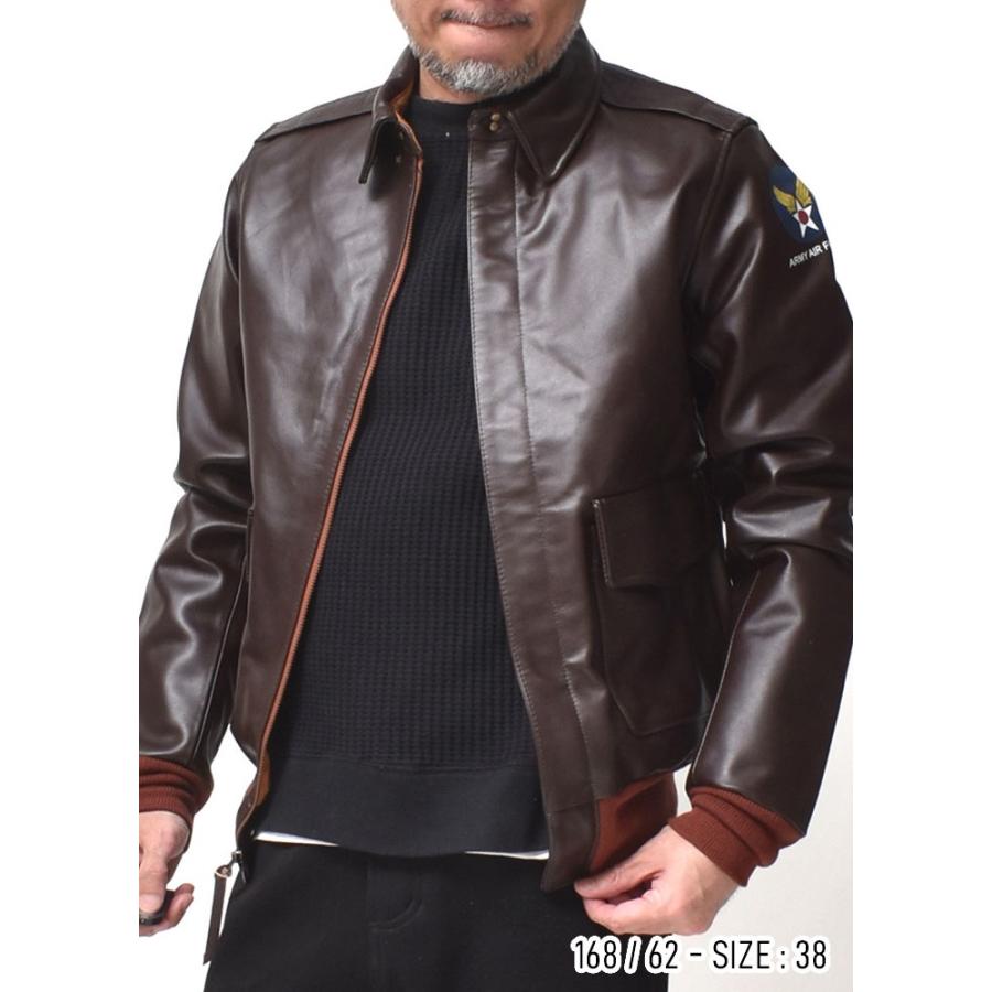 A-2 レザージャケット メンズ 本革 馬革 革ジャン アウター フライト