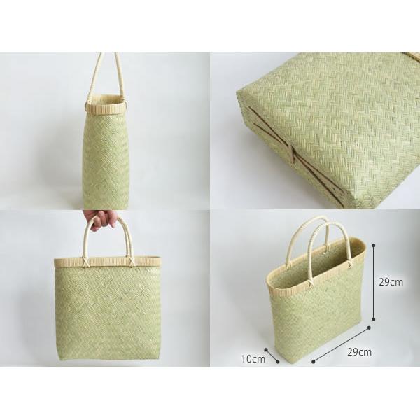 岩手県鳥越地区の竹細工 スズ竹(篠竹) 手提げかご 細口 : おまめ