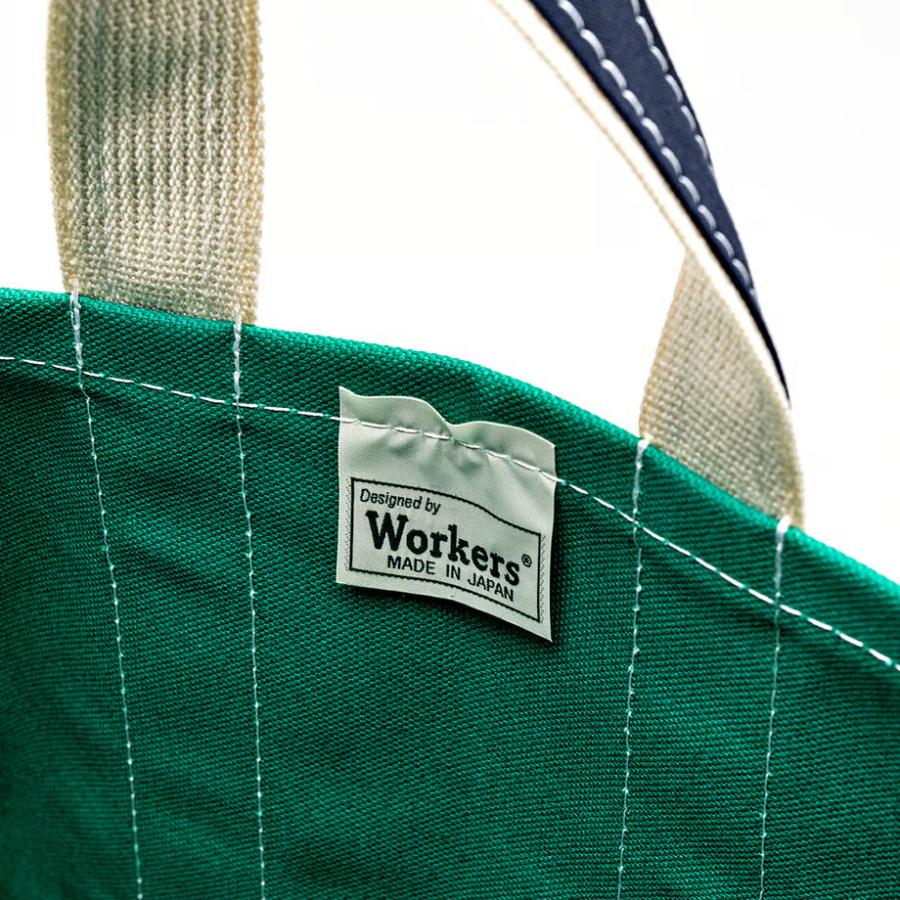 WORKERS ワーカーズ Deluxe Tote Bag/ Green Body x Navy Handle