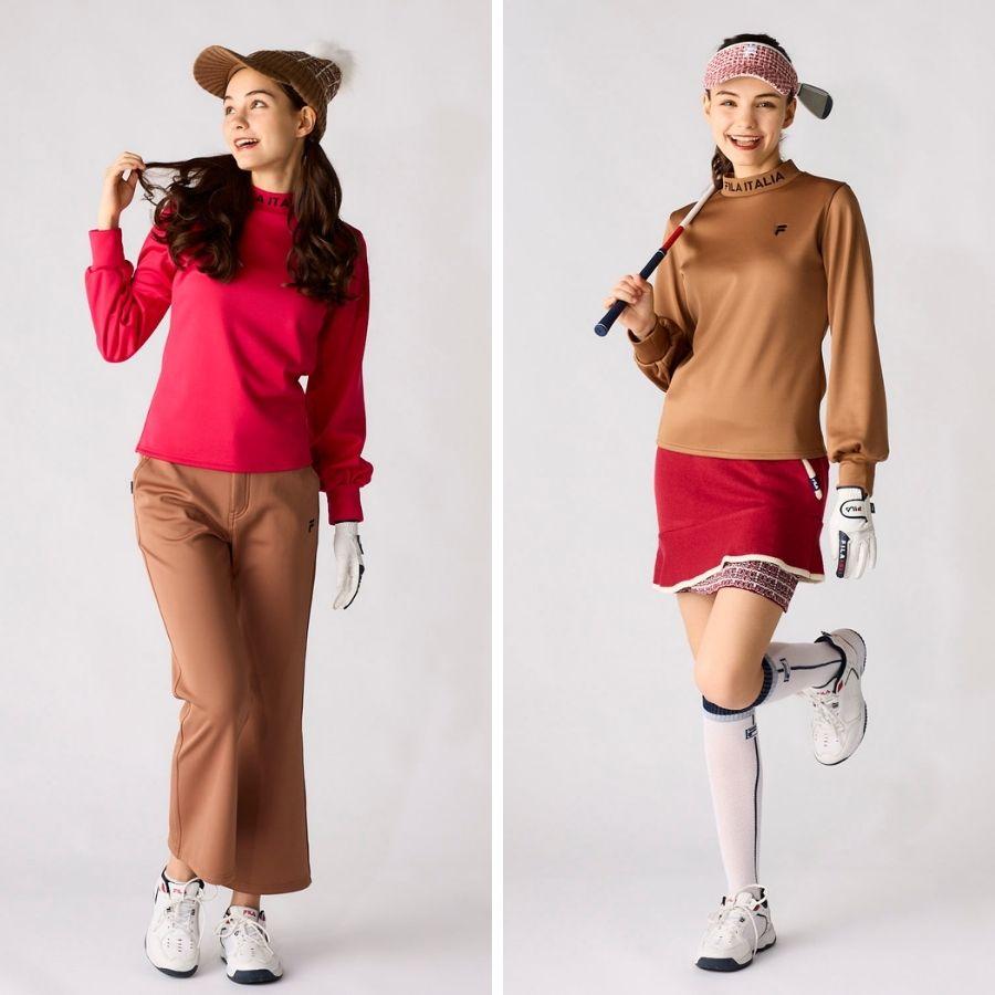 FILA GOLF 長袖モックネックシャツ ゴルフウェア レディース FILAGOLF
