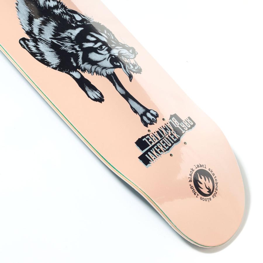 ブラックレーベル 9.5インチ スケボー デッキ カスタムシェイプ BLACK