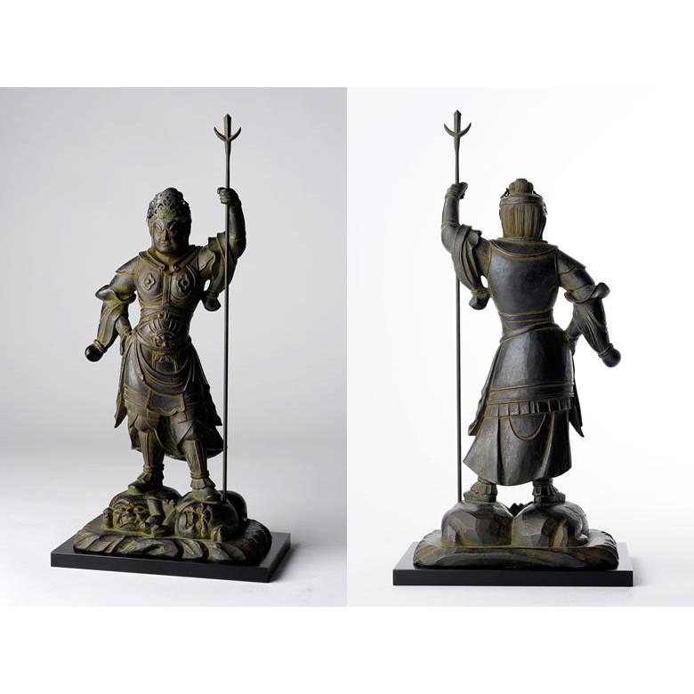 インテリア 雑貨 置物 フィギュア 仏像ワールド 上杉謙信 泥足毘沙門天