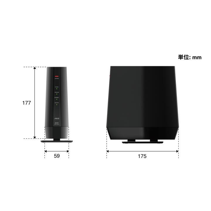 BUFFALO バッファロー 無線ルーター WSR-5400AX6P-BK ブラック