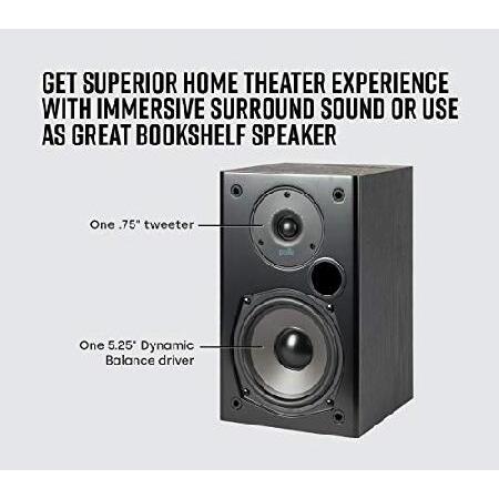 並行輸入品】 Polk Audio T15 Bookshelf Speakers, Pair, Black by