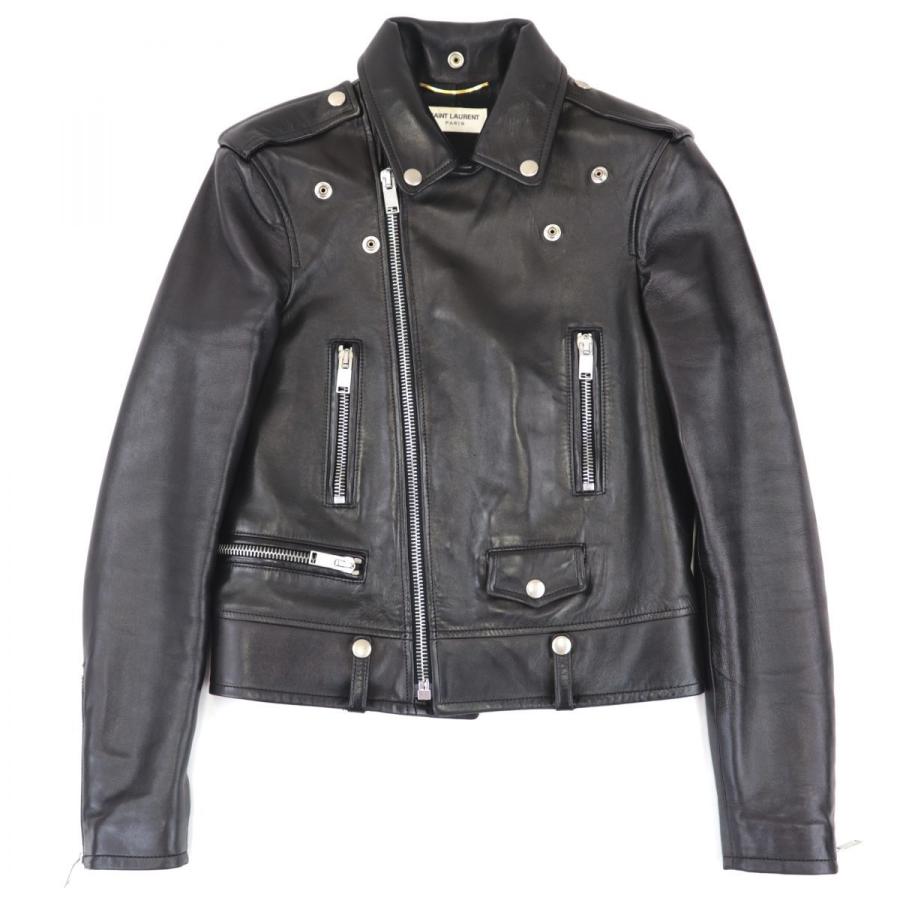 美品 サンローラン 14SS クラシックモーターサイクル ライダースレザー