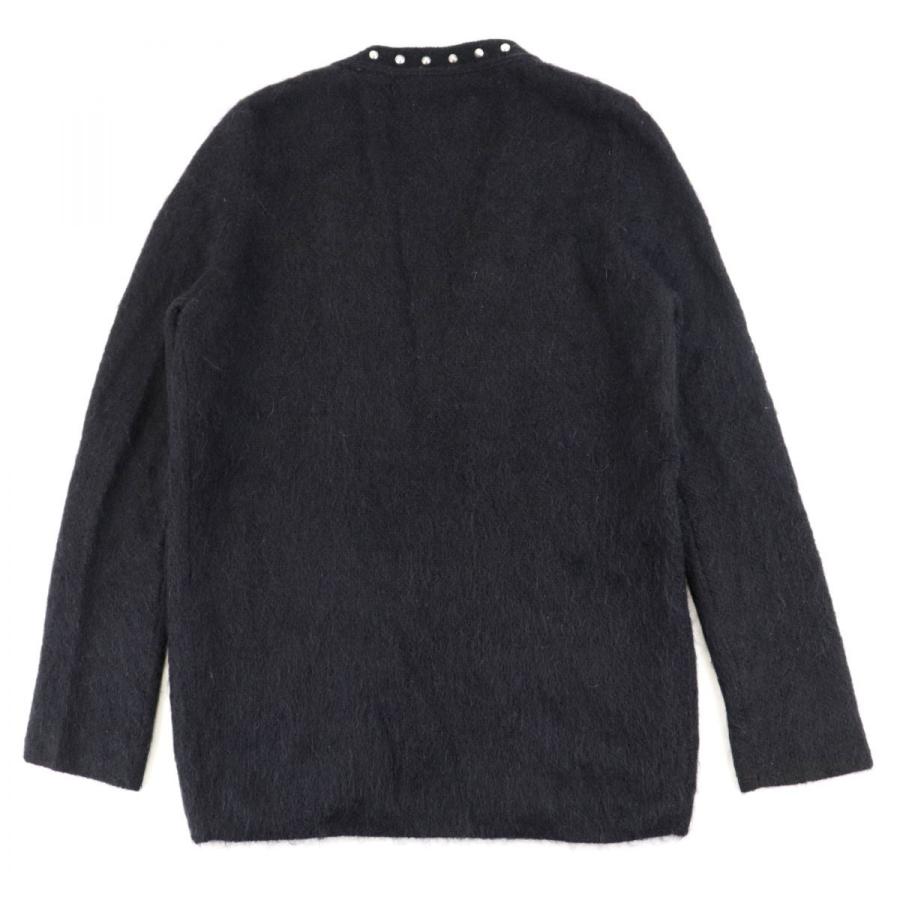 美品 サンローラン パリ 16AW スタッズモヘアニットカーディガン