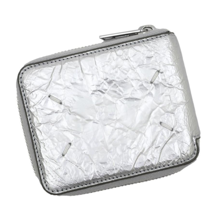 未使用 メゾンマルジェラ 2021 メタリック コンパクト 二つ折り財布