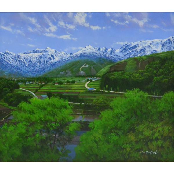 絵画油絵F10 信濃の里 坪井志朗画 : 大瑠堂 - 通販 - Yahoo!ショッピング