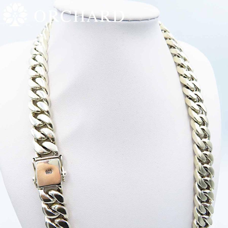 45cm シルバー925 ネックレス マイアミキューバン チェーン 喜平 喜平