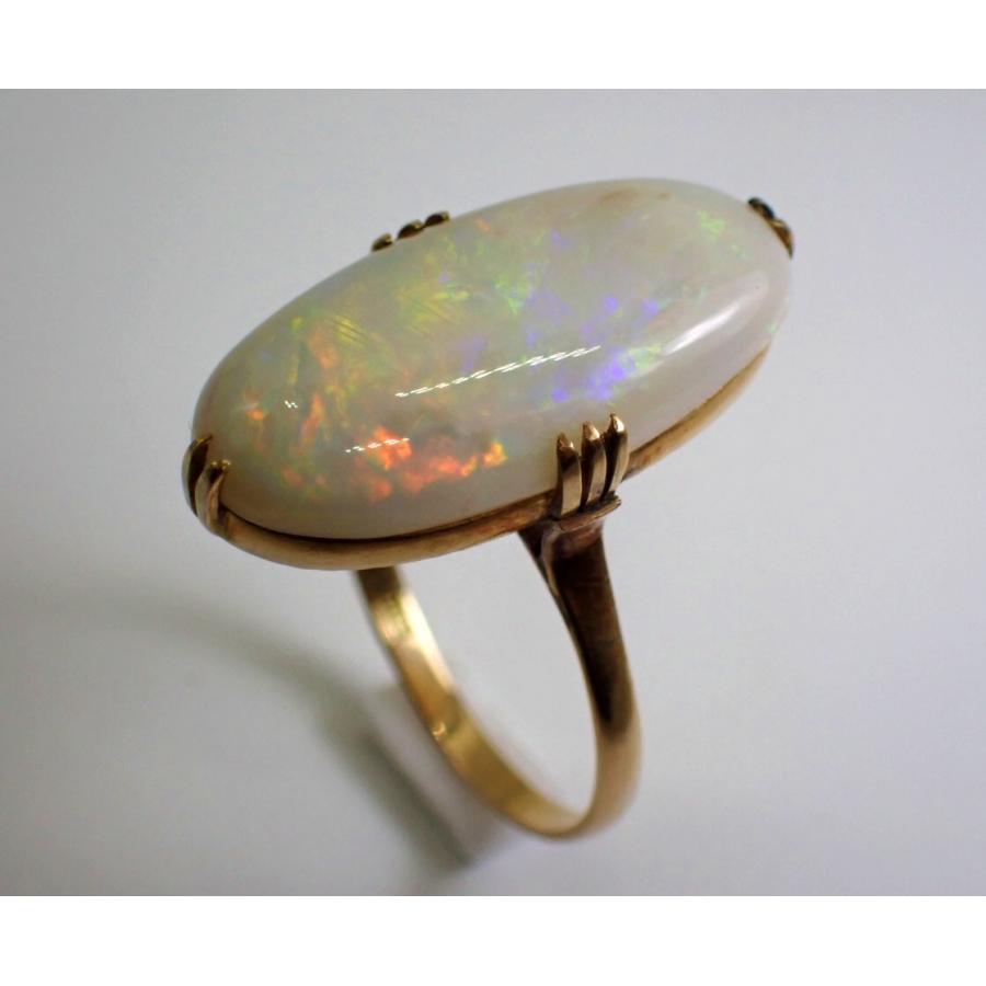 和製ヴィンテージ「千本透かし」 オパールリング 12号 : アンティーク
