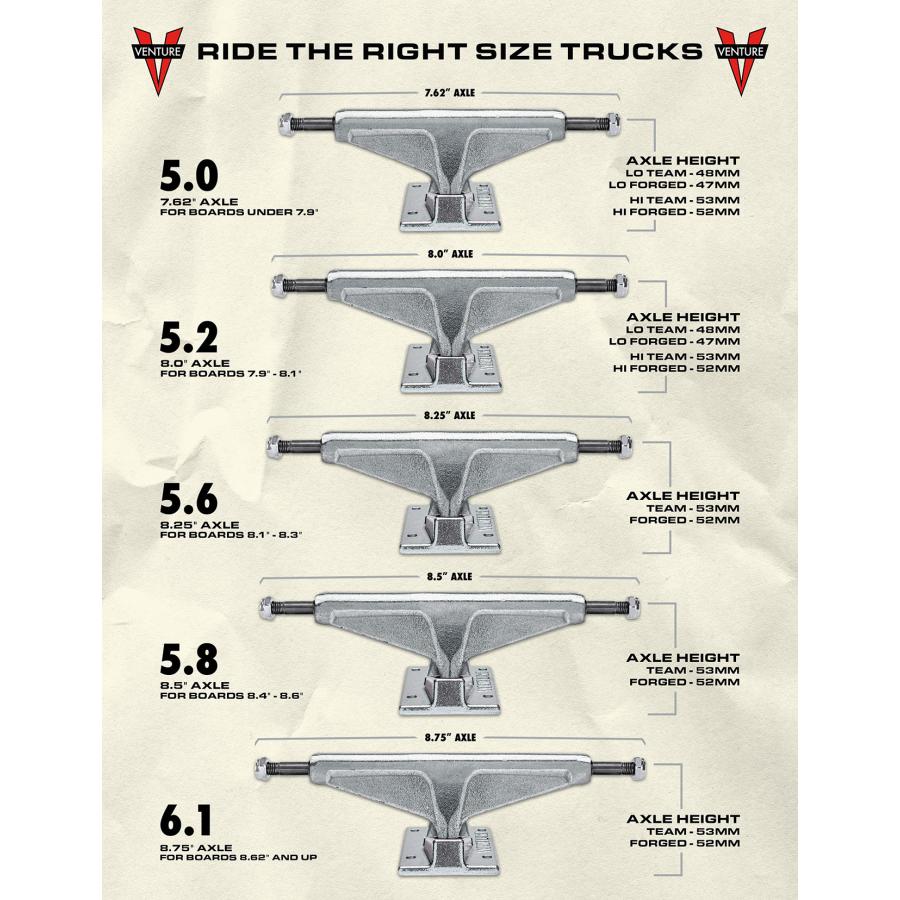 ベンチャー トラック hi 正規輸入品 スケボー スケートボード シルバー