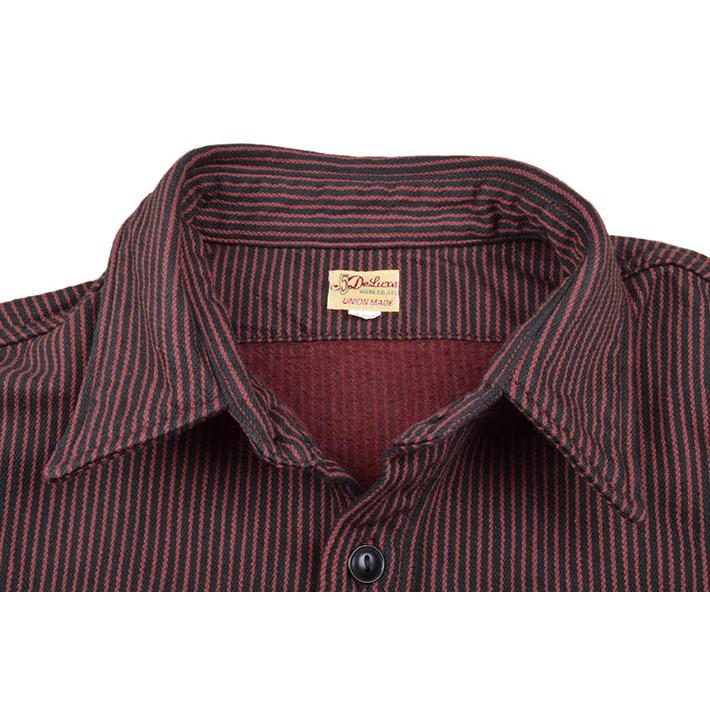 DELUXEWARE（デラックスウエア） ヒッコリーヘビーネルシャツ HV-01