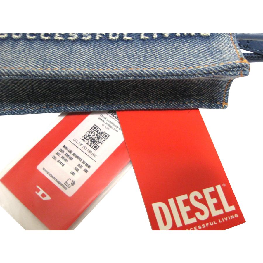 DIESEL（ディーゼル） エンボスロゴ デニム ミニトートバッグ