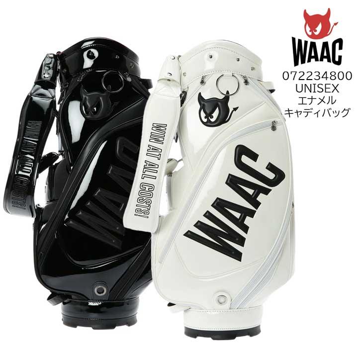 WAAC ワック WAAC UNISEX エナメル キャディバッグ ブラック ホワイト