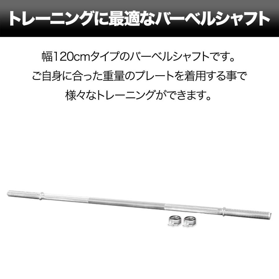 1年保証 バーベルシャフト 長さ120cm ダンベルプレート用 バー
