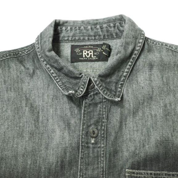 RRL ダブルアールエル BLACK DENIM WORK SHIRT ブラックデニムワーク