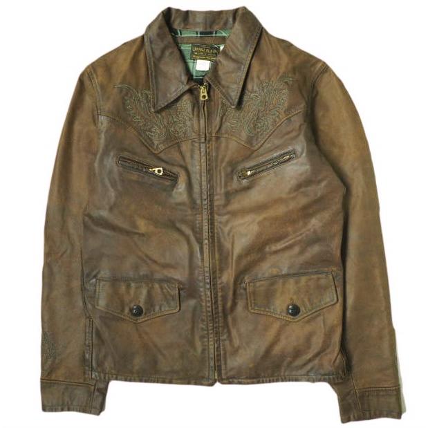 新品 RRL ダブルアールエル WHEATLEY EMBROIDERED LEATHER JACKET