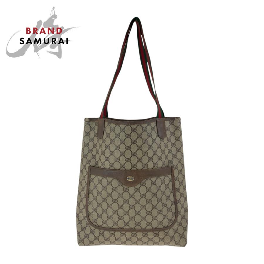 GUCCI（グッチ） オールドグッチ シェリーライン ベージュ レッド