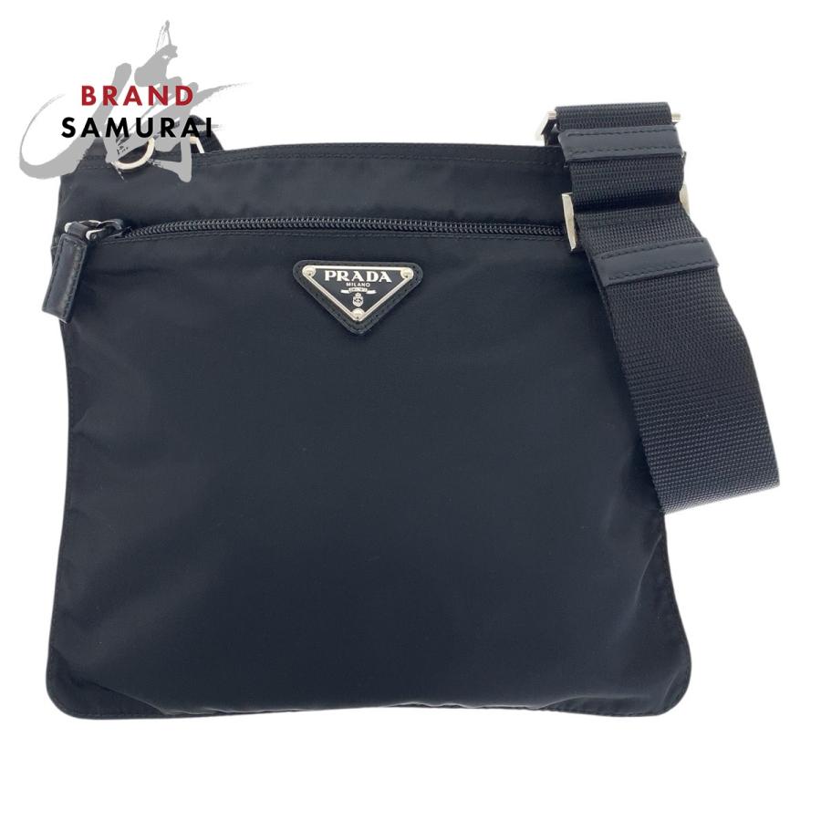PRADA（プラダ） 美品 テスート 三角ロゴプレート ブラック 黒