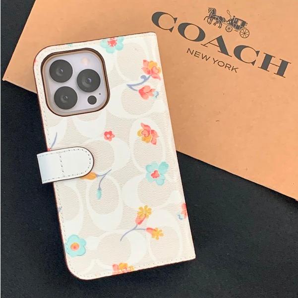 COACH（コーチ） スマホケース 携帯ケース 手帳型 花柄 iPhone 13 Pro