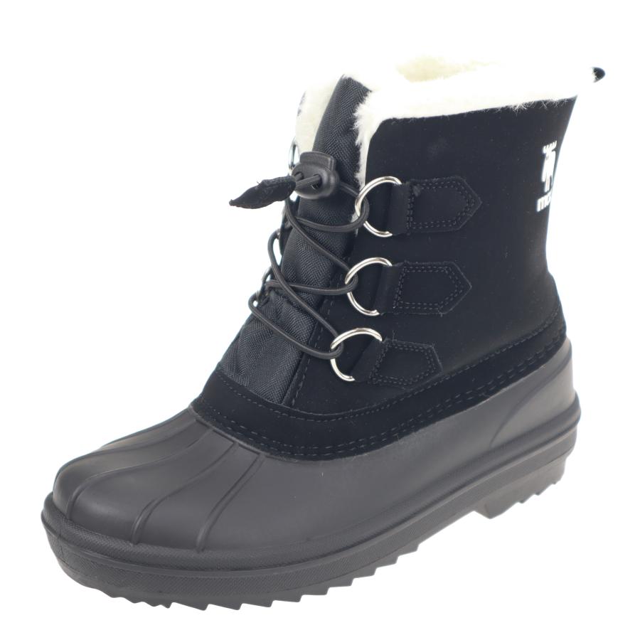 moz モズ スウェーデン MZ7217 ブラック 黒 おしゃれ 防寒ブーツ