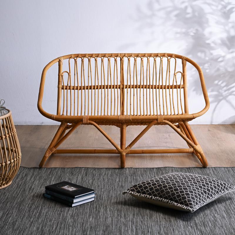 ラタンチェア 2人掛け ラタンソファ 110cm幅 二人用 C1552MX 爆買