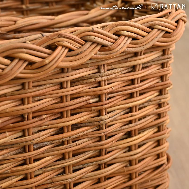 マガジンラック ラタンバスケット 籐かご スリッパラック おしゃれ