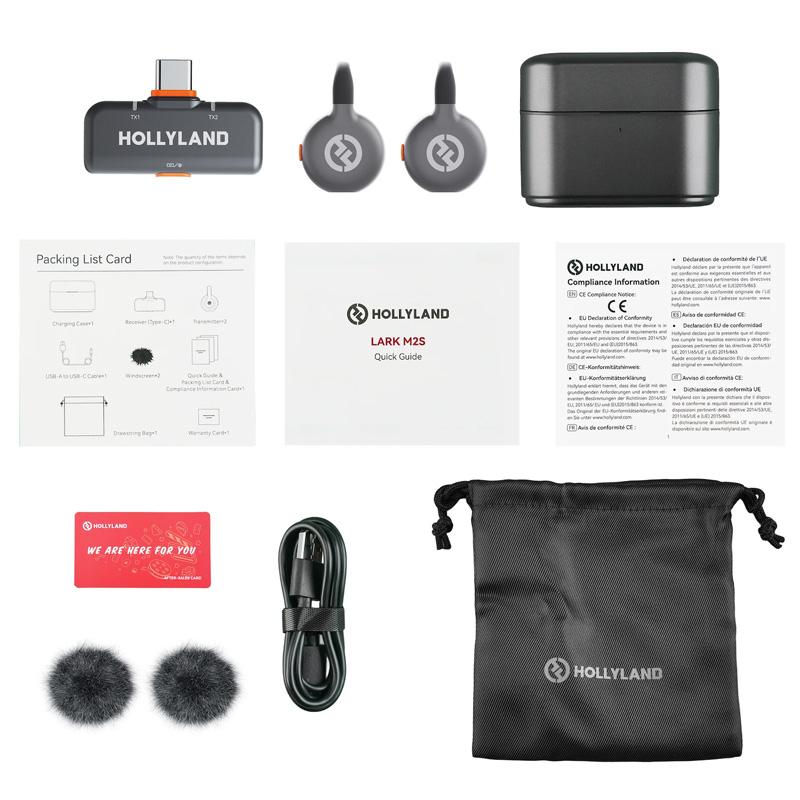 Hollyland LARK M2S (Type-C) ワイヤレスラベリアマイク USB-Cプラグ