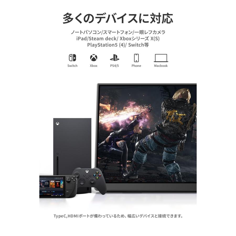 EHOMEWEI モバイルモニター 有機EL LO-133NU 13.3インチ 高性能 4k