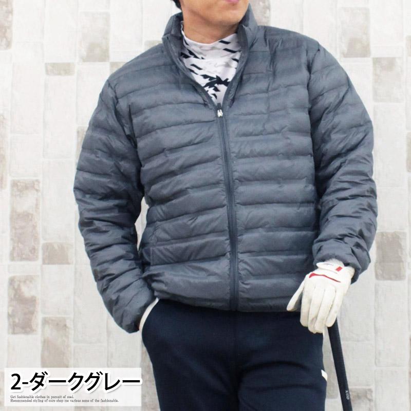 ゴルフ ダウンジャケット メンズ ゴルフウェア シームレス ナイロン