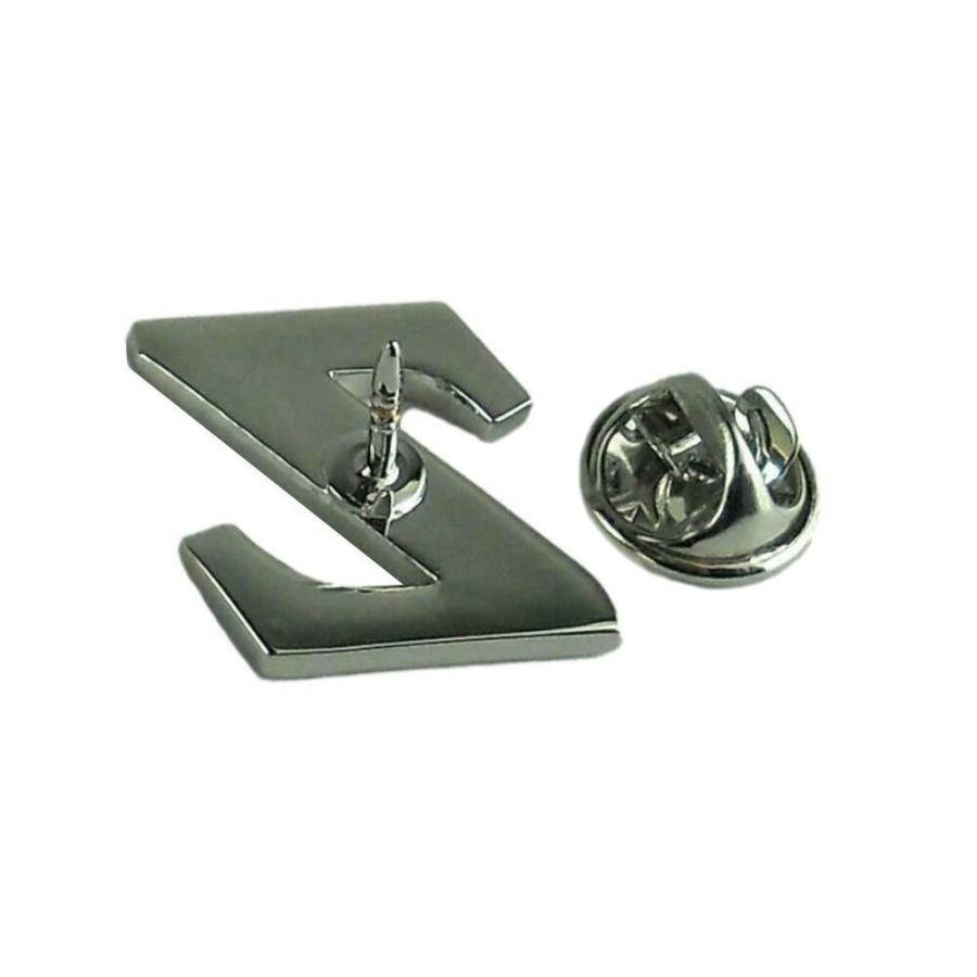 ピンバッジ ピンズ ラペルピン ブローチ アルファベット イニシャル 頭