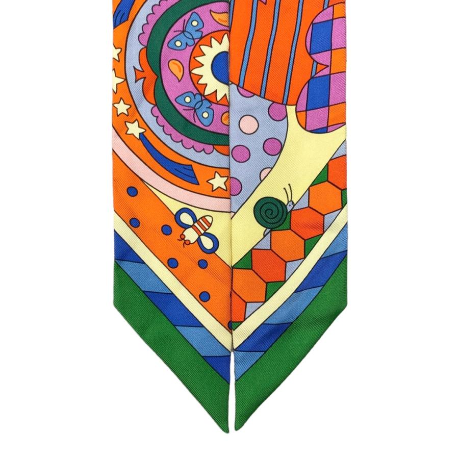 HERMES（エルメス） シルクスカーフ ツイリー 森のささやき 063005S 01