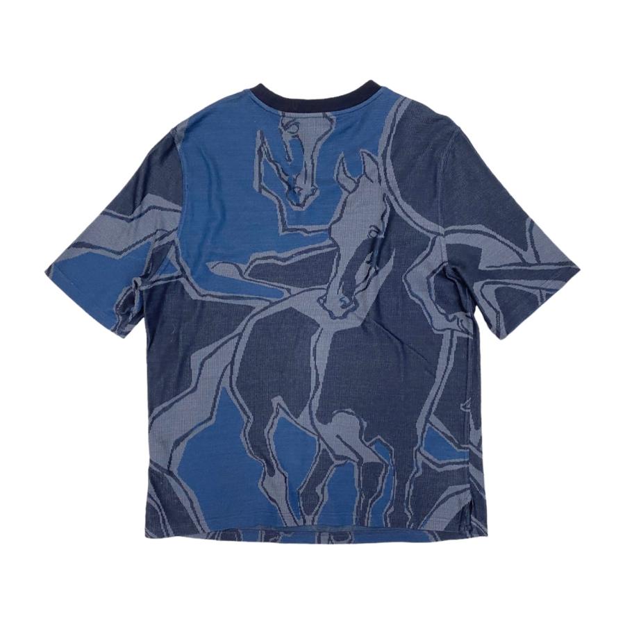 HERMES（エルメス） 半袖Tシャツ 馬柄 鹿の子 Sサイズ コットン