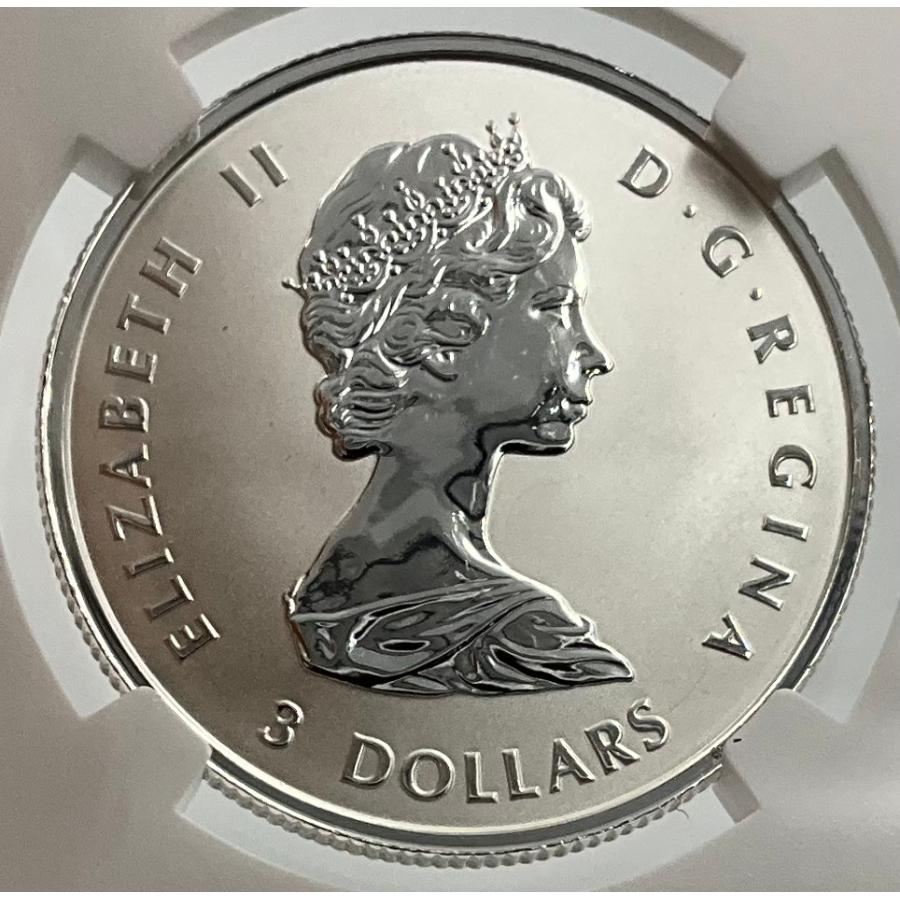 2025年 カナダ メイプルリーフ 1/4oz 3ドル 銀貨 エリザベス2世 NGC