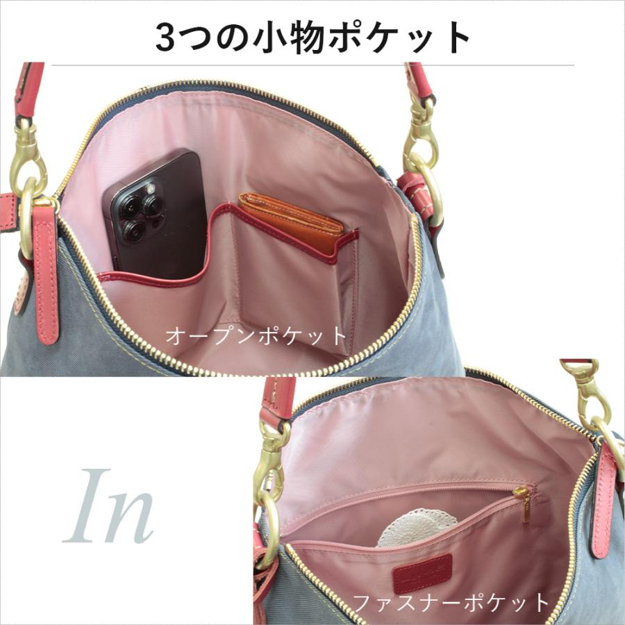 LIME made in japan ショルダーバッグ レディース 本革 デニムレザー