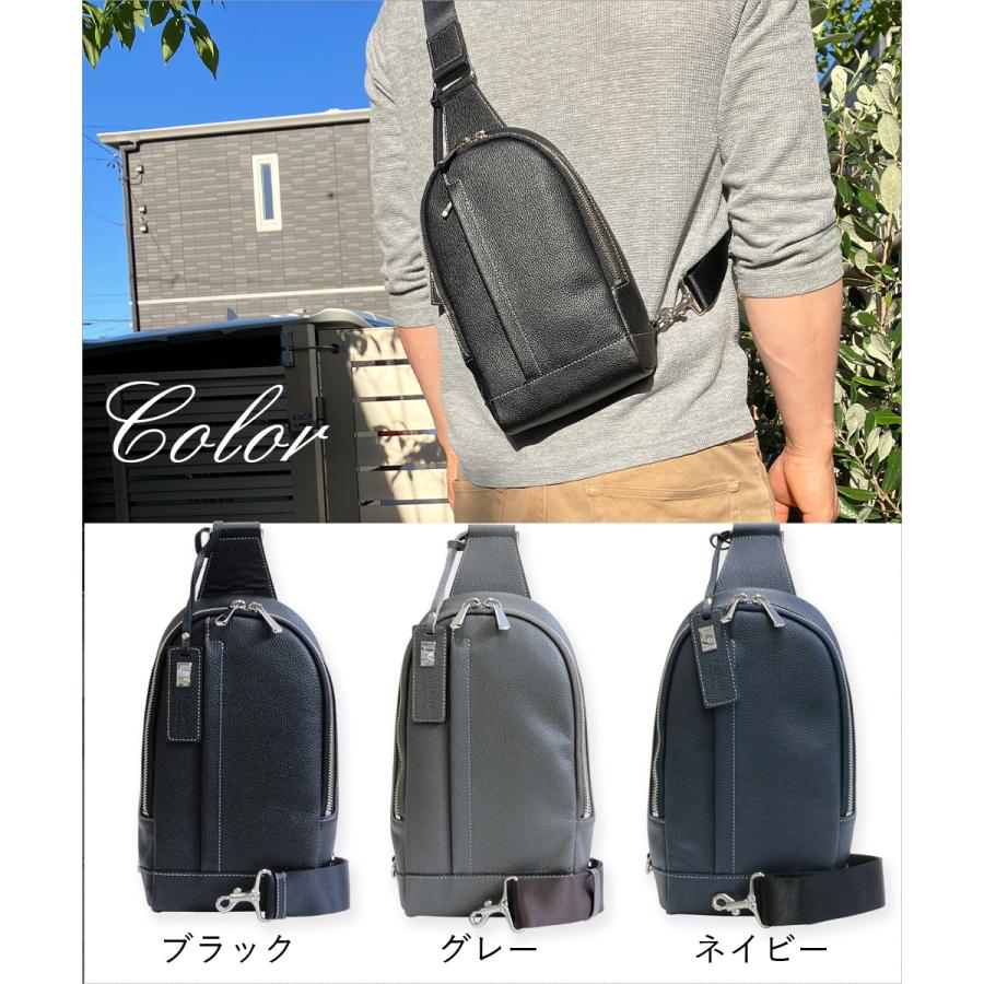 LIME made in japan ボディバッグ メンズ 本革 革 ショルダーバッグ 斜