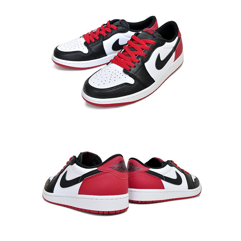 エア ジョーダン 1 NIKE AIR JORDAN RETRO LOW OG BLACK TOE white