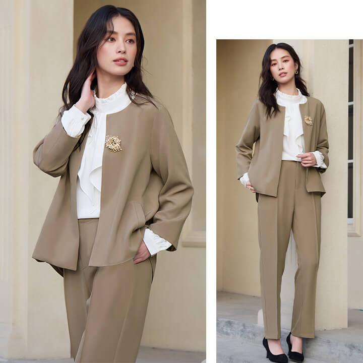 You Color パンツスーツ セットアップ レディース ドレス パンツドレス