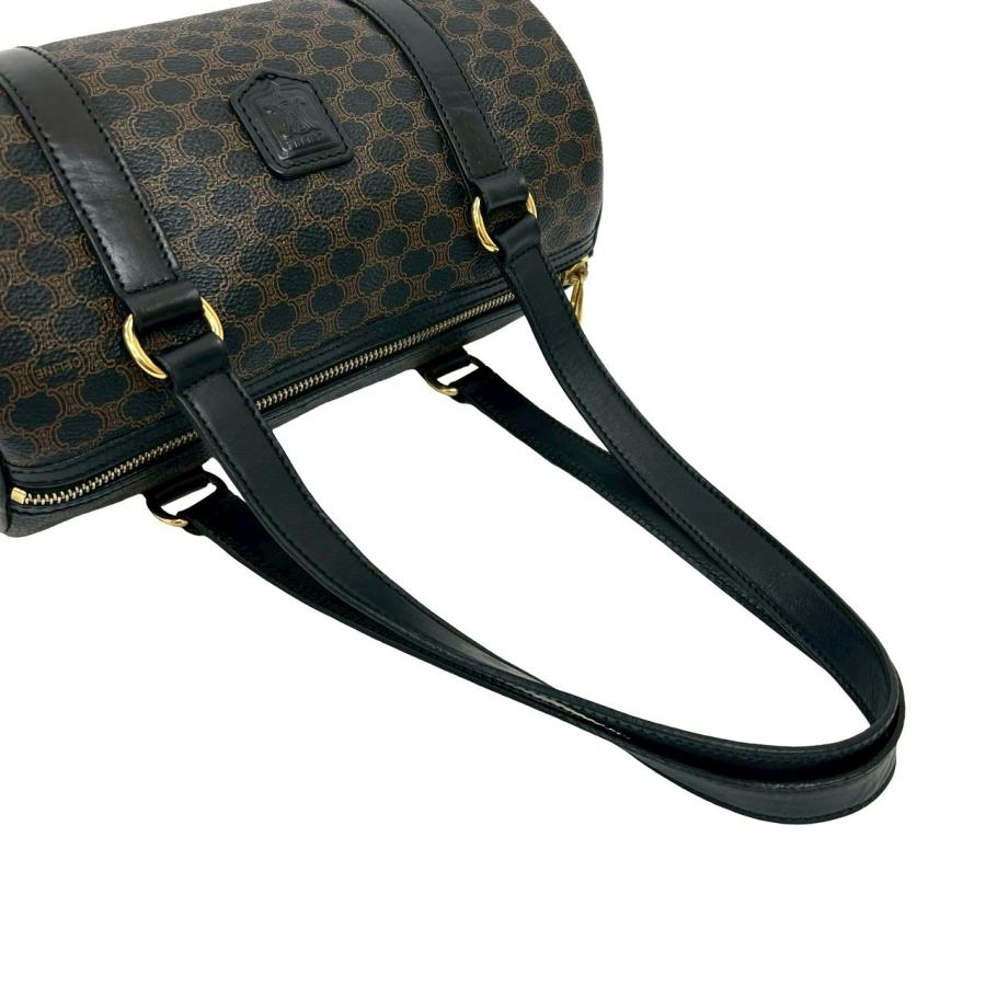 CELINE（セリーヌ） 極 美品 マカダム トリオンフ レザー ハンドバッグ