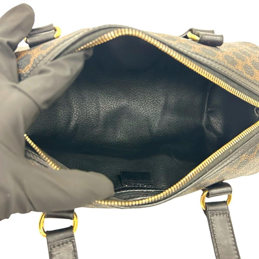 CELINE（セリーヌ） 極 美品 マカダム トリオンフ レザー ハンドバッグ