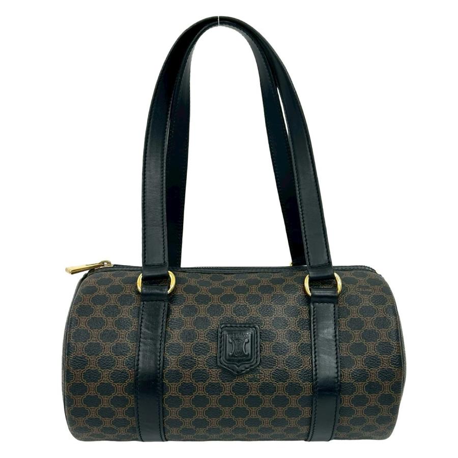 CELINE（セリーヌ） 極 美品 マカダム トリオンフ レザー ハンドバッグ
