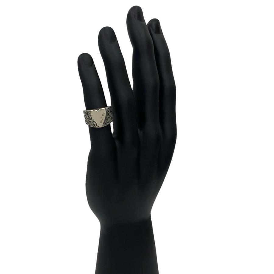 GUCCI（グッチ） 極 美品 箱 袋付き ロゴ アラベスク ハート リング