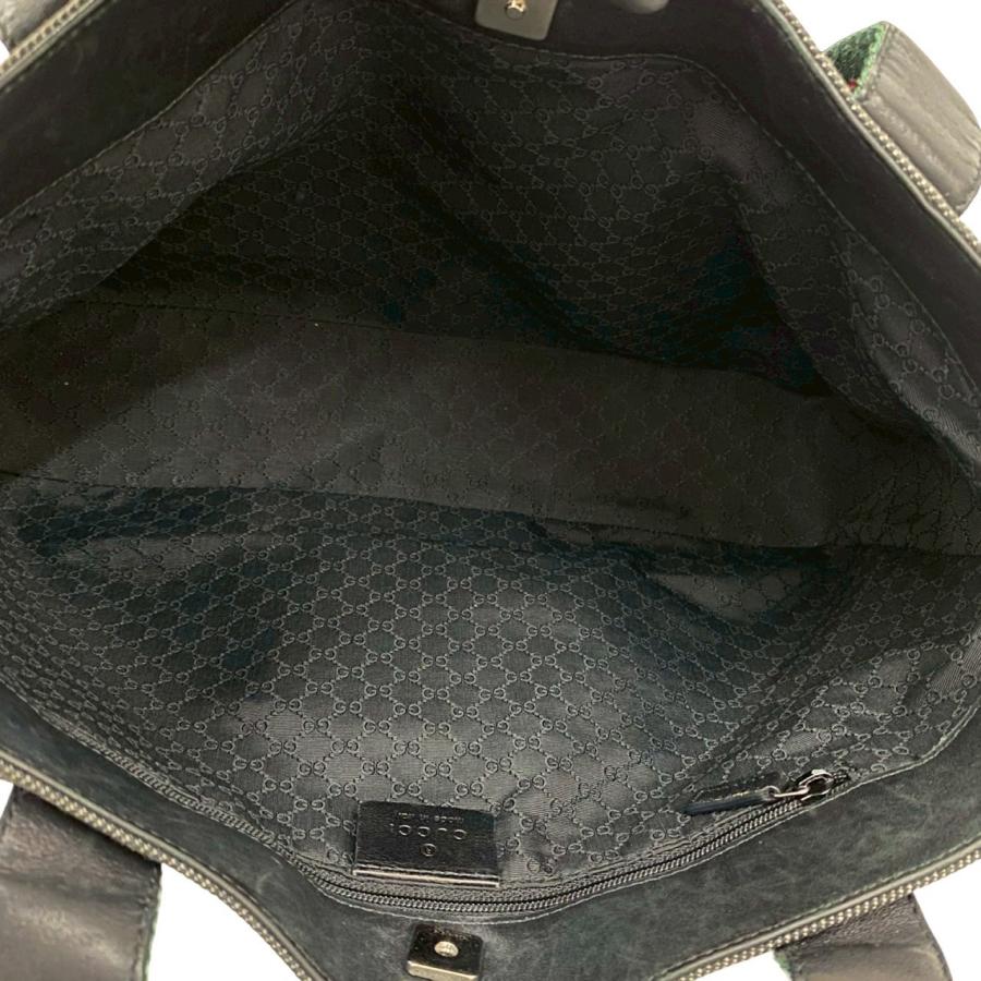GUCCI（グッチ） 極 美品 シェリーライン ブラックデニム レザー 本革