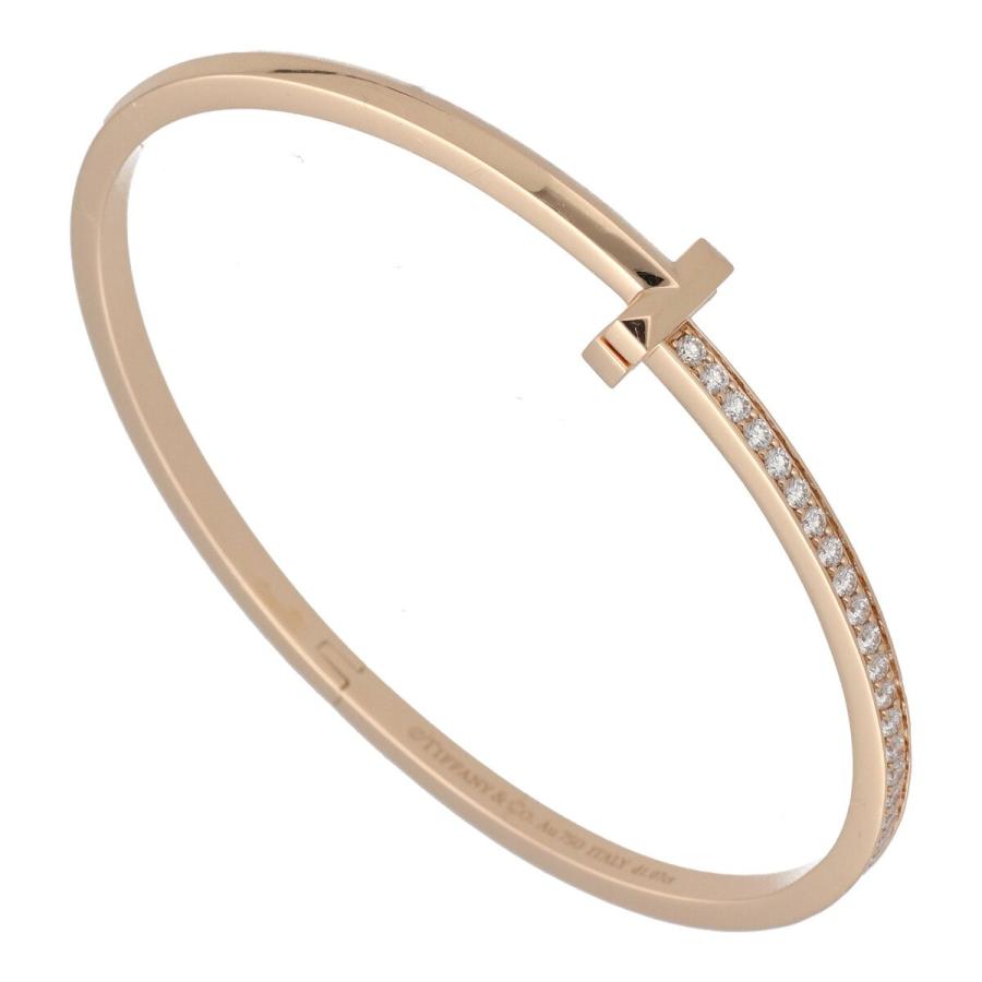 中古】 Tiffany ＆ Co. ティファニー Tワン ヒンジ バングル ナロー