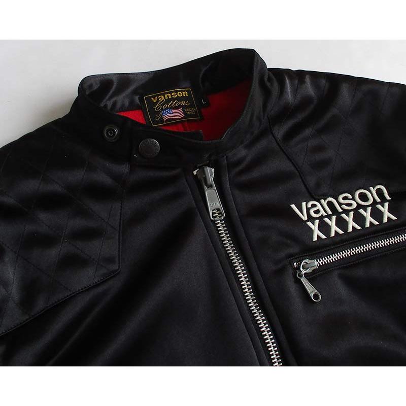 VANSON（バンソン） メンズ ライダースジャケット ボンディング スカル