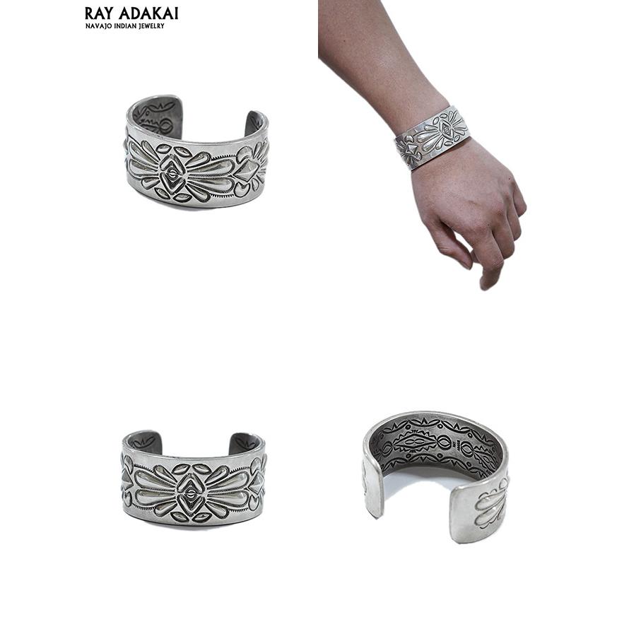 レイアダカイ RAY ADAKAI ダブルスタンプシルバーブレスレット DBL/STP